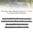 Burletes de cristal para puerta, 4 Uds., 68171-60090, para Toyota 4Runner GX460-3