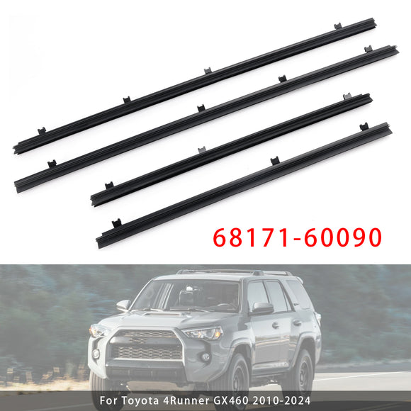 Burletes de cristal para puerta, 4 Uds., 68171-60090, para Toyota 4Runner GX460