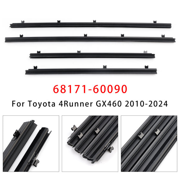 Burletes de cristal para puerta, 4 Uds., 68171-60090, para Toyota 4Runner GX460