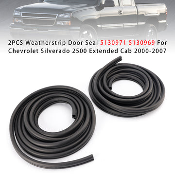 2PCS Weatherstrip Door Seal 5130971 5130969 For Chevrolet Silverado / GMC Sierra 1500 2500 2000-2007 - 0