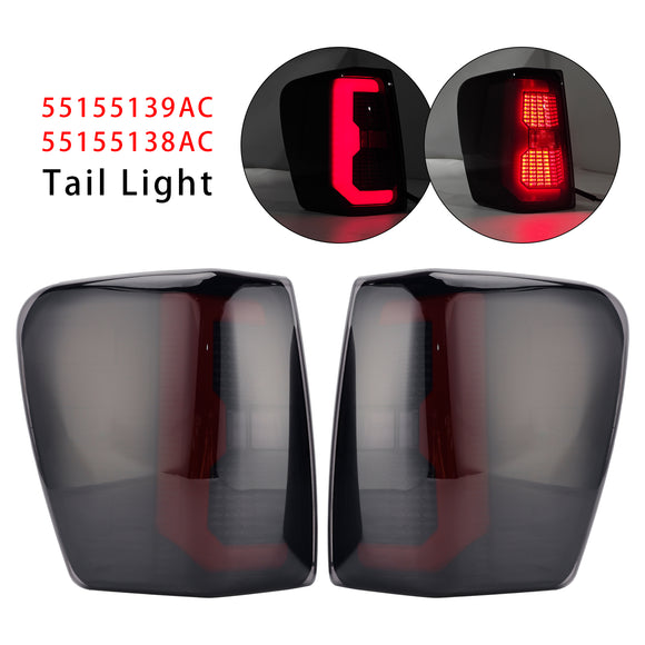 2PCS Smoke Black Brake Tail Lights Tailight 55155139AC 55155138AC For Jeep Grand Cherokee 1999-2004