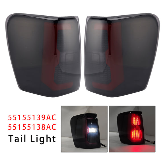 2PCS Smoke Black Brake Tail Lights Tailight 55155139AC 55155138AC For Jeep Grand Cherokee 1999-2004