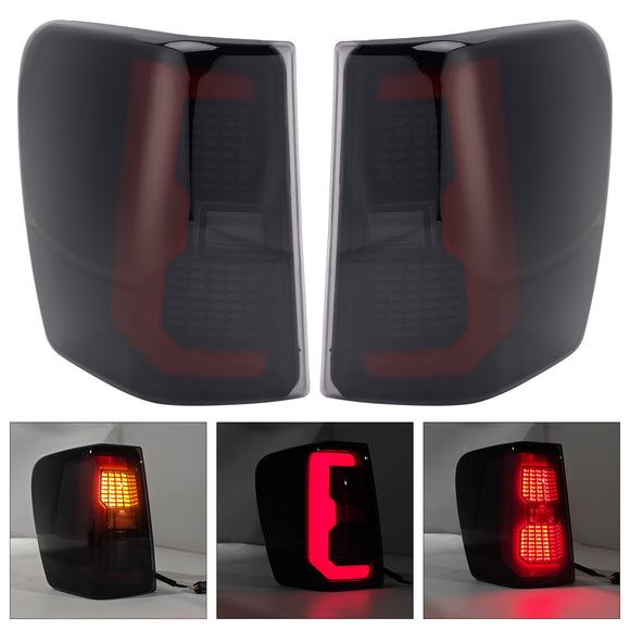 2PCS Smoke Black Brake Tail Lights Tailight 55155139AC 55155138AC For Jeep Grand Cherokee 1999-2004