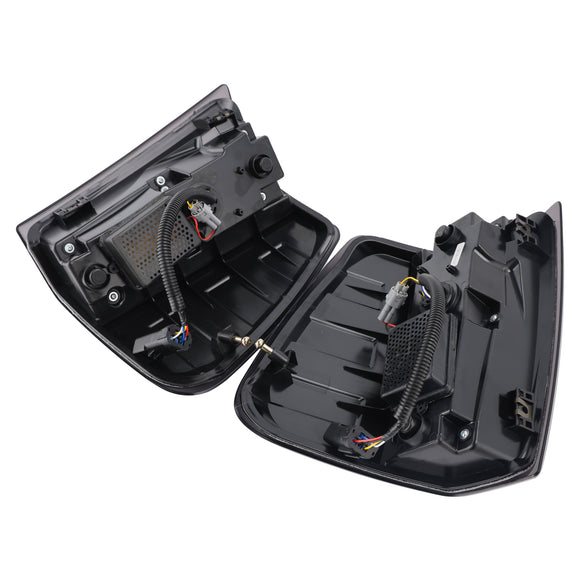 2PCS Smoke Black Brake Tail Lights Tailight 55155139AC 55155138AC For Jeep Grand Cherokee 1999-2004