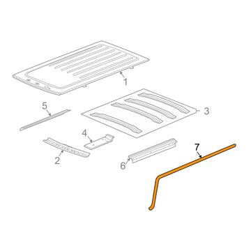 2003-2009 Hummer H2 Right Side Door Upper Auxiliary Weatherstrip 25868658 For Hummer H2 - 0