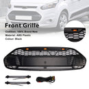 Griglia a nido d'ape nera opaca per paraurti anteriore stile Raptor Ford Transit Connect 2014-2018 con LED-1