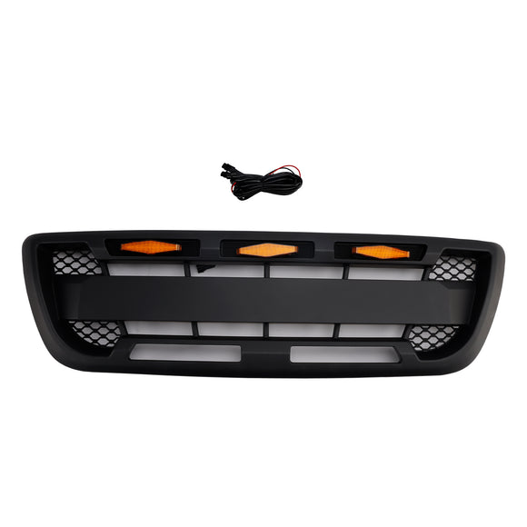 1998–2000 Ford Ranger Honeycomb Raptor Style Grill Frontstoßstange Mattschwarzer Grill mit LED-Licht