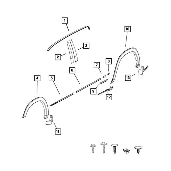 B Pillar Modling Trim Front Left 68292929AD For Dodge RAM 1500 2019-2026