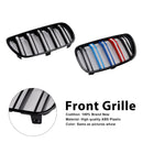 2PCS Gloss Black Front Bumper Grille Grill Fit BMW X3 E83 2007-2010 LCI-6