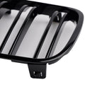 2PCS Gloss Black Front Bumper Grille Grill Fit BMW X3 E83 2007-2010 LCI-9
