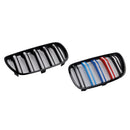 2PCS Gloss Black Front Bumper Grille Grill Fit BMW X3 E83 2007-2010 LCI-16