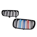 2PCS Gloss Black Front Bumper Grille Grill Fit BMW X3 E83 2007-2010 LCI-17