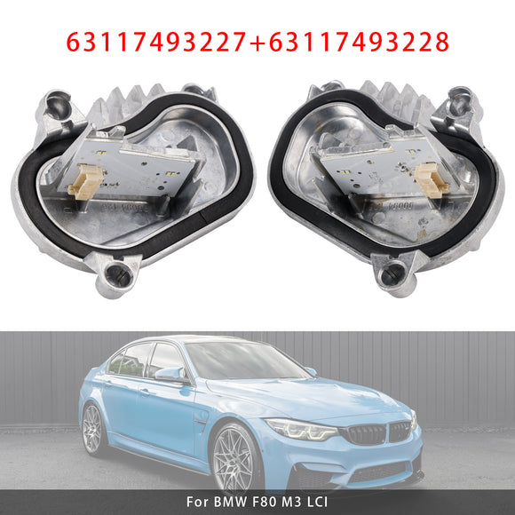 2PCS Angel Eye DRL LED Module 63117493227+63117493228 For BMW F32 F33 F36 LCI 4 Series 2018-2020 White