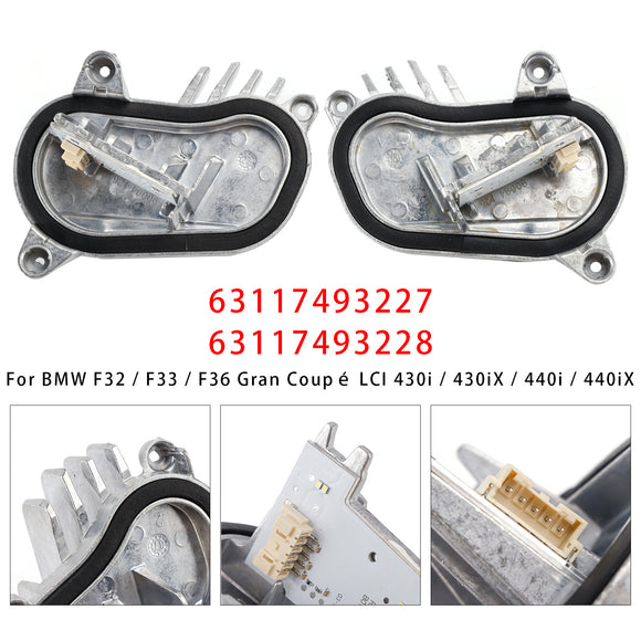 2PCS Angel Eye DRL LED Module 63117493227+63117493228 For BMW F32 F33 F36 LCI 4 Series 2018-2020 White