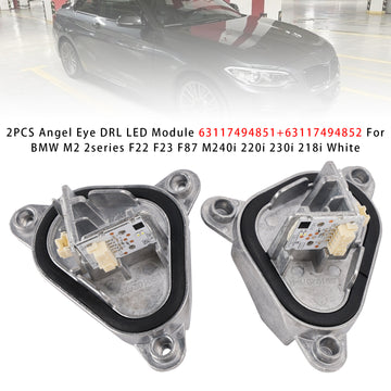 2017-2021 BMW F22 F23 F87 2Series M2 2PCS Angel Eye DRL LED Module Left & Right - 0