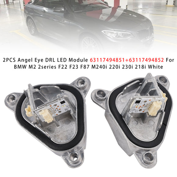 2 uds Angel Eye DRL módulo LED para BMW M2 2series F22 F23 F87 M240i 220i blanco