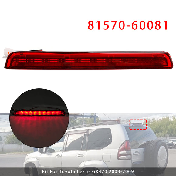 Freno de parada central trasero de coche para LAND CRUISER PRADO LC120 2003-2009 rojo