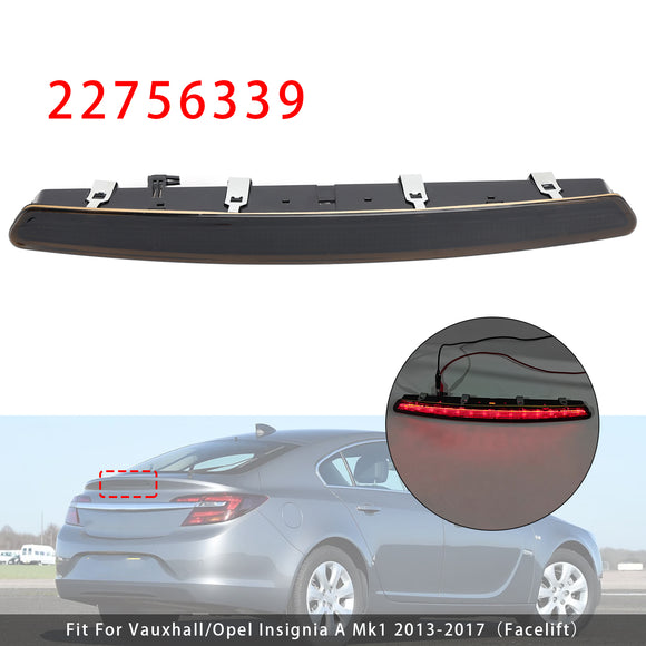 Rear High Mount Stop Light For Vauxhall/Opel Insignia A Mk1 13-17 Facelift Black