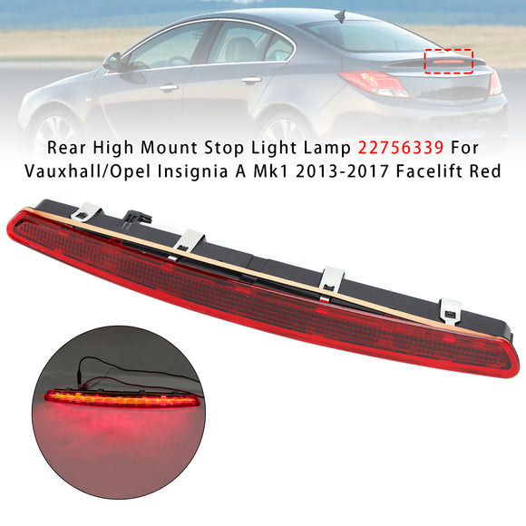 Hinten hoch montierte Bremsleuchte 22756339 für Vauxhall/Opel Insignia A Mk1 2013–2017 Facelift, rotes Gehäuse