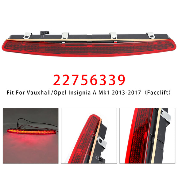 Hinten hoch montierte Bremsleuchte 22756339 für Vauxhall/Opel Insignia A Mk1 2013–2017 Facelift, rotes Gehäuse