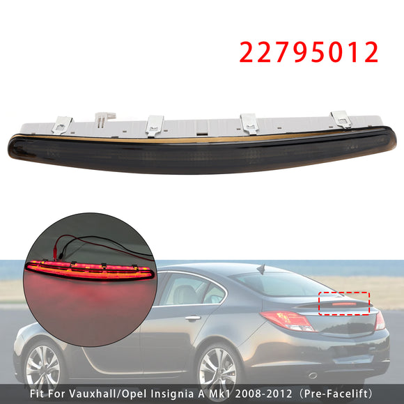 Tercera luz de freno trasera para Vauxhall/Opel Insignia A Mk1 08-12 Pre-Facelift Negra