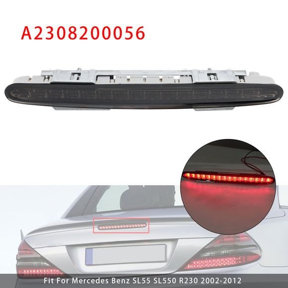 Rear Third Brake Light Lamp For Mercedes Benz SL55 SL550 R230 2002-2012 Gray