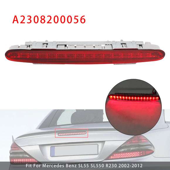 Rear Third Brake Light Lamp For Mercedes Benz SL55 SL550 R230 2002-2012 Red