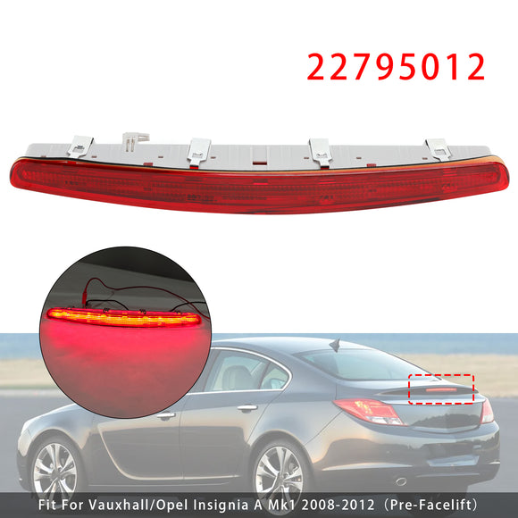 Tercera luz de freno trasera para Vauxhall/Opel Insignia A Mk1 08-2012 Pre-Facelift Rojo