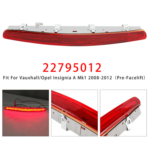 Tercera luz de freno trasera para Vauxhall/Opel Insignia A Mk1 08-2012 Pre-Facelift Rojo