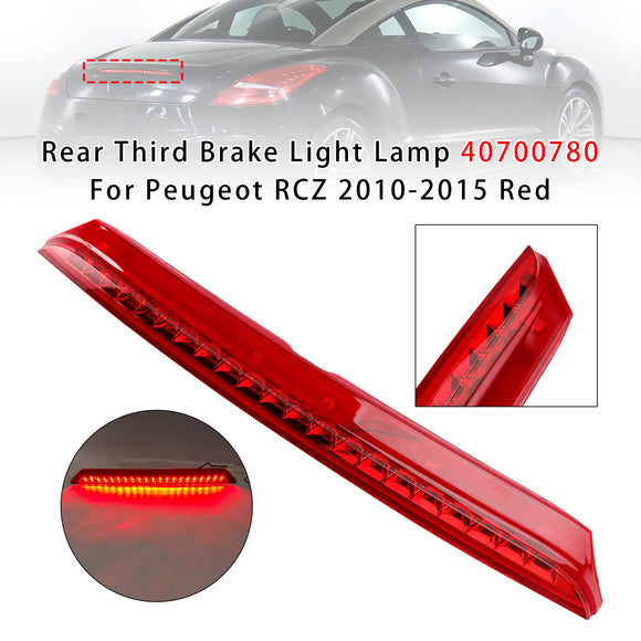 Rear Third Brake Light Lamp 40700780 For Peugeot RCZ 2010-2015 Red