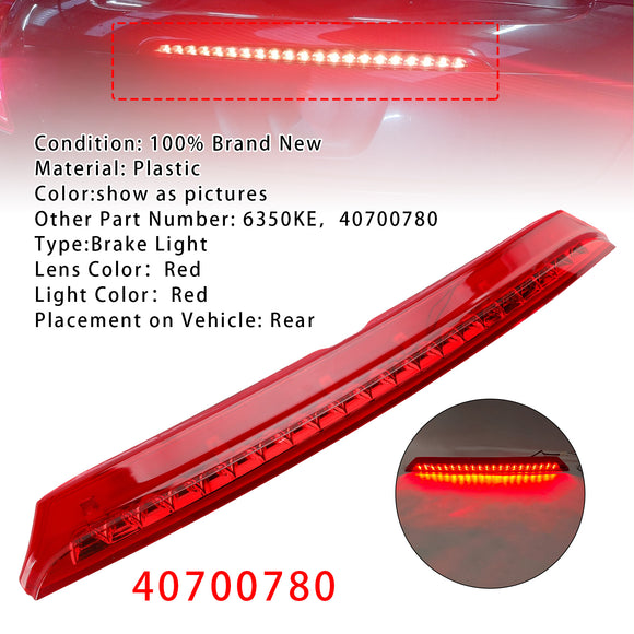Rear Third Brake Light Lamp 40700780 For Peugeot RCZ 2010-2015 Red