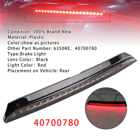 Tercera luz de freno trasera 40700780 para Peugeot RCZ 2010-2015 negro