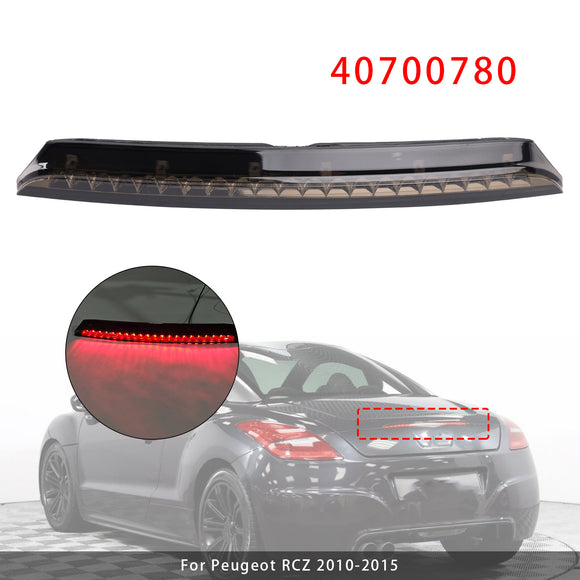 Tercera luz de freno trasera 40700780 para Peugeot RCZ 2010-2015 negro