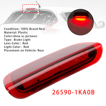 Rear Third Brake Light Lamp 26590-1KA0B For Nissan Juke MK1 F15 2010-2018 Red - 0