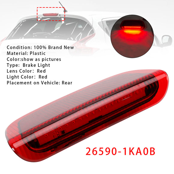 Takaosan kolmas jarruvalolamppu 26590-1KA0B Nissan Juke MK1 F15 2010-2018 punainen