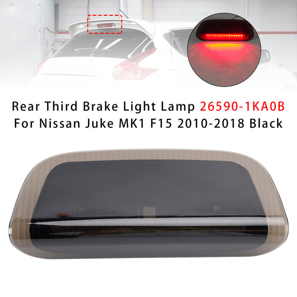 Rear Third Brake Light Lamp 26590-1KA0B For Nissan Juke MK1 F15 2010-2018 Black
