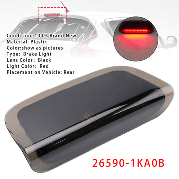 Rear Third Brake Light Lamp 26590-1KA0B For Nissan Juke MK1 F15 2010-2018 Black - 0