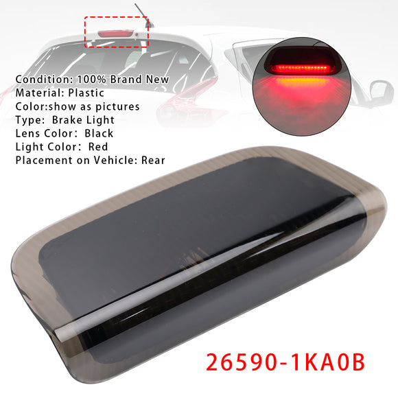 Rear Third Brake Light Lamp 26590-1KA0B For Nissan Juke MK1 F15 2010-2018 Black