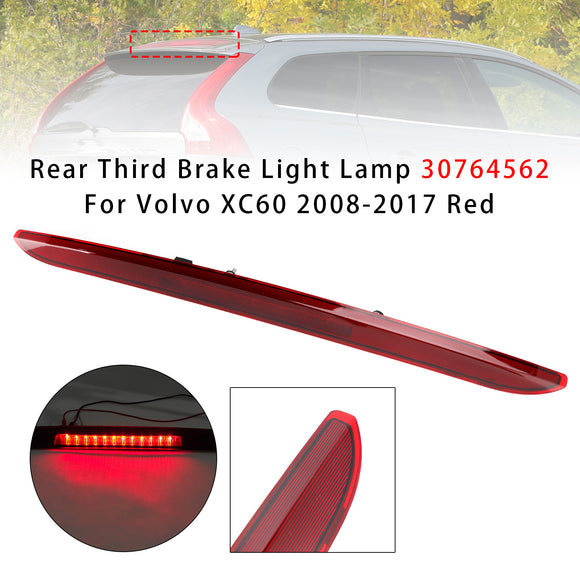 Bakre tredje bromsljuslampa 30764562 för Volvo XC60 2008-2017 Röd