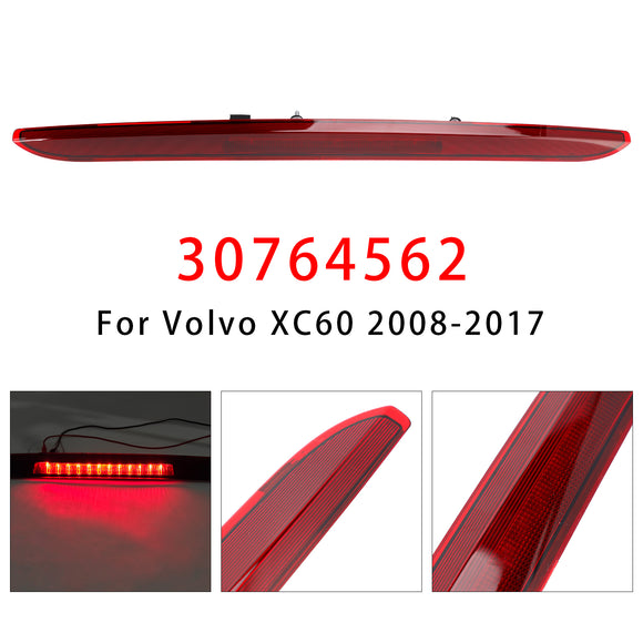 Bakre tredje bromsljuslampa 30764562 för Volvo XC60 2008-2017 Röd