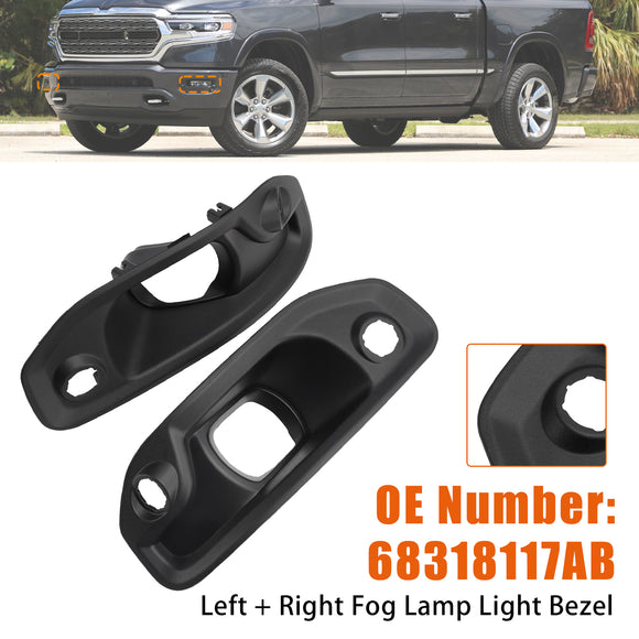 Left + Right Fog Lamp Light Bezel 68318117AB For RAM 1500 2019-2024