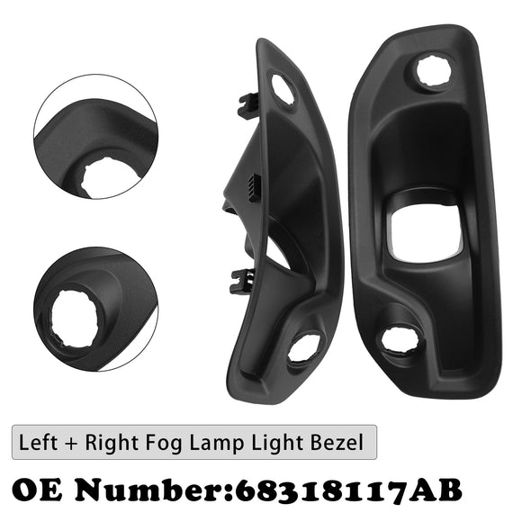 Left + Right Fog Lamp Light Bezel 68318117AB For RAM 1500 2019-2024