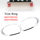 Vasen+oikea takavalon lampun koristerengas Fiat 500L 2014-2020 kromille-5