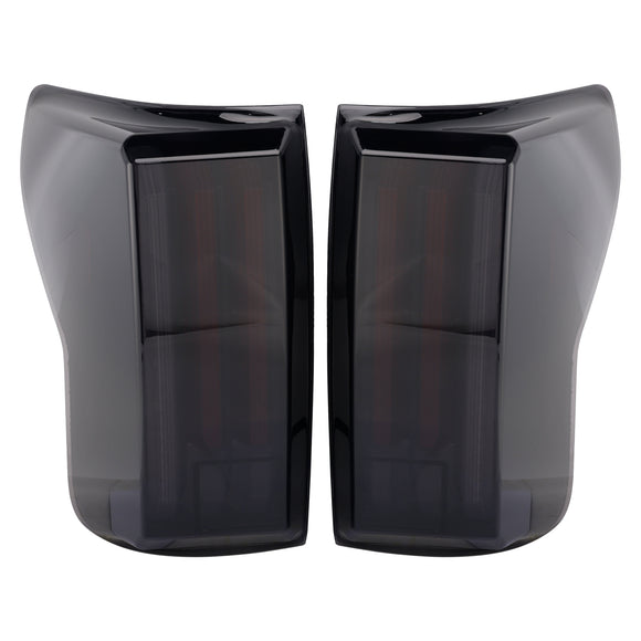 Links + Rechts LED-achterlichten voor Toyota Tundra 2007-2013 Zwarte behuizing Gerookte lens