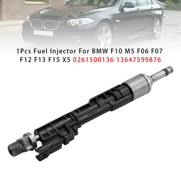 1Pcs Fuel Injector For BMW F10 M5 F06 F07 F12 F13 F15 X5 0261500136 13647599876