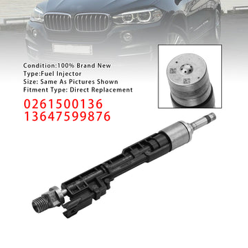 1Pcs Fuel Injector For BMW F10 M5 F06 F07 F12 F13 F15 X5 0261500136 13647599876 - 0