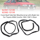 Burlete de riel lateral de techo delantero de 2 uds para Toyota AE86 Corolla 1983-1987 de 2 puertas-2