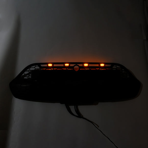 Mattschwarzer Frontstoßstangengrill für Ford Transit Custom 2013–2017 mit LED