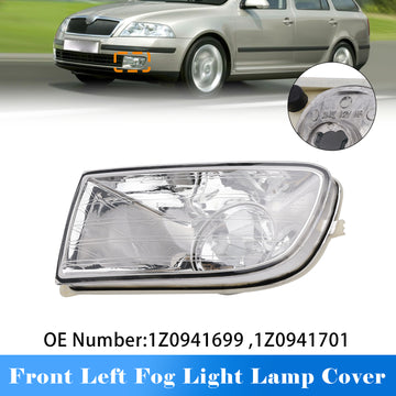 Front Left Fog Light Lamp Cover 1710525 93357465 For Skoda Octavia II 2004-2008 - 0
