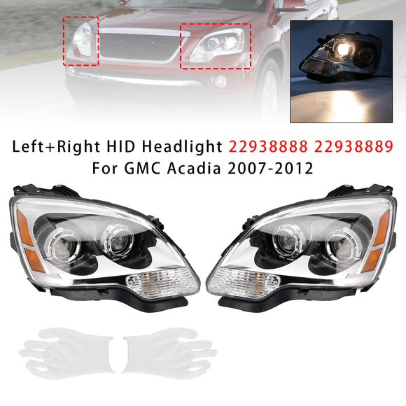 Links + Rechts HID Koplamp 22938888 22938889 Voor GMC Acadia 2007-2012